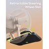 SAIJI Car Steering Wheel Desk with Retractable Slot, Car Food