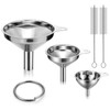 MOPUBZO Set of 3 Funnels Stainless Steel Set, Stackable Small