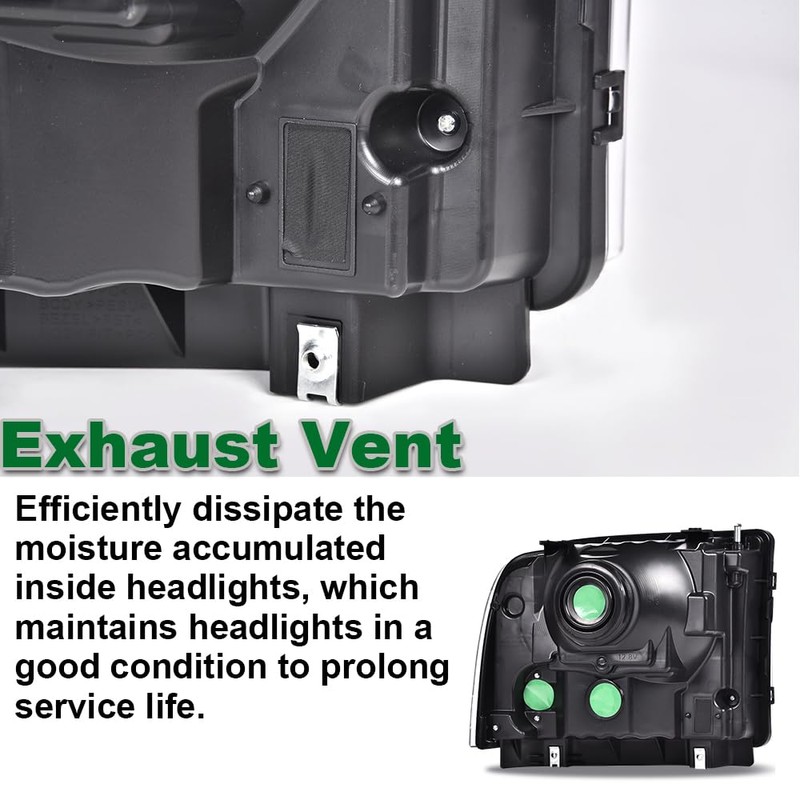 Headlights Assembly Front Headlamp Compatible with Ford F250 F350 Super