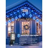 BEEWIN Star Icicle Lights Outdoor,126 Led 12 Star Hanging String