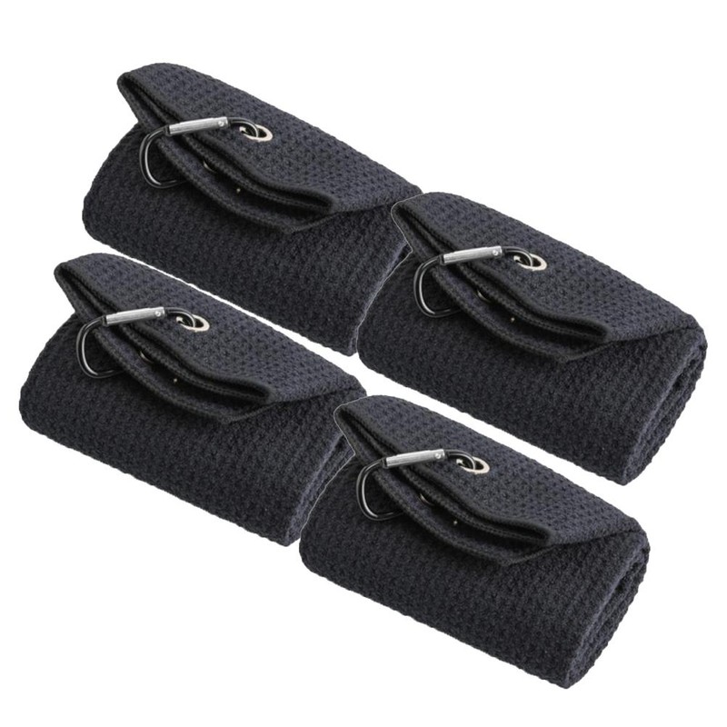 4 Packs Tri Fold Microfiber Towels Set Microfiber Fabric Waffle