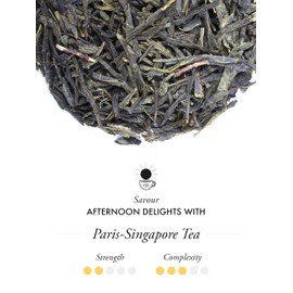 TWG Tea | Paris-Singapore Tea | Green Tea | Cherry Blossoms & Red Fruits | 15 Hand Sewn Cotton Teabags | Gift Set