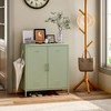 Steehoom Metal Storage Cabinet with 2 Door, Steel Locker Sideboard