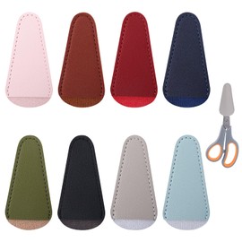8pcs Scissor Tip Covers, Leather Scissor Sheath Colorful Sewing Embroidery Scissor Safety Cover Protector Small Scissors Protective Case Portable Beauty Tool Protection Accessories for Crafts