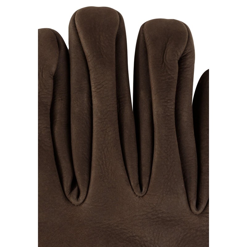 camel active Men's Leather Gloves, dark brown