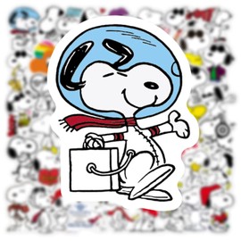 50 Stickers for Snoopy Waterproof Stickers DIY Sticker Gift for Suitcase Guitar Notebook