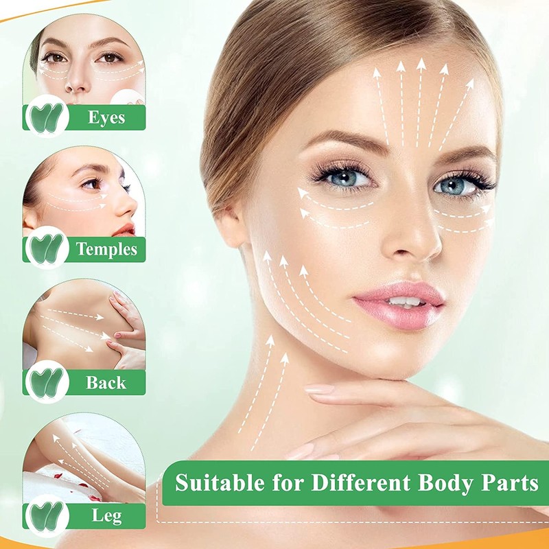 Gua Sha Facial Tools, Jade Gua Sha Stones Massage Scraping