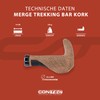 CONTEC Bicycle Grips Merge Trekking Bar Cork, Length 140 mm,