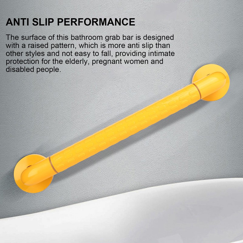 Bathroom Grab Bar Yellow Stainless Steel Anti Slip Anti Fall