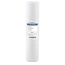 Hydronix SWC-45-2020 String Wound Water Filter Cartridge for Whole House, Wells or Commercial 4.5" x 20" - 20 micron