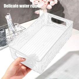 Caja De Almacenamiento Apilable Para Cosméticos De Acrílico Plateado