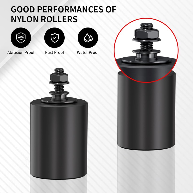 Sdstone Slide Gate Guide Roller 3" Black with L Rear