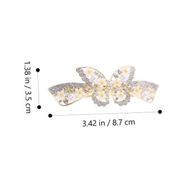 Ipetboom Cute Mini Hair Clips Rhinestone Pearl Hairpin Spring Clip Metal Hairpin for Women Girls Girls