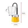 MVPLUE-Mini Express Swiss Single Tube Moka Pot Aluminum Yellow，Moka Set