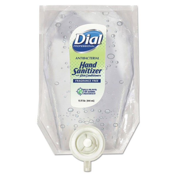 Dial Professional 12257EA Eco-Smart Gel Hand Sanitizer Refill Fragrance-Free 15 oz Refill