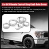 Hihaha 7pcs Silver Tone Aluminum Alloy Car AC Climate Control