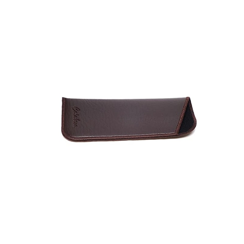 Calabria Mens Slim Half-Clip Case in Black or Brown (Brown