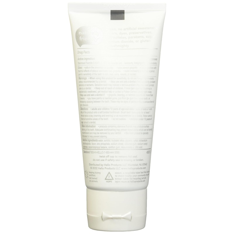 Hello Mighty Multitasker Fluoride Toothpaste, 8-in-1 Toothpaste with Minty Flavor,