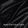 NICETOWN Black Velvet Blackout Curtains 96 inch Long for Bedroom