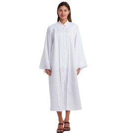 Grad HAGO Unisex Matte Choir Robe for Church baptism robes for water baptism,Graduation Gown Judge Pastor Robes