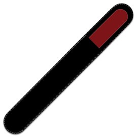 Full Colour Large Glass Nail File with Velvet Bag, Real Toughened Glass from the Czech Republic – Lifetime Guarantee | Hand Made in the czech republic ruby red