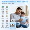 Kids Camera Instant Print, Dual-Lens 48MP Digital Camera for Christmas