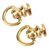 12 Sets D Ring Stud Screw Gold Brass Metal Plating