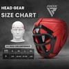 RDX HGR-T1R-L Headgear Fighting Head Guard Sparring Helmet, red,L