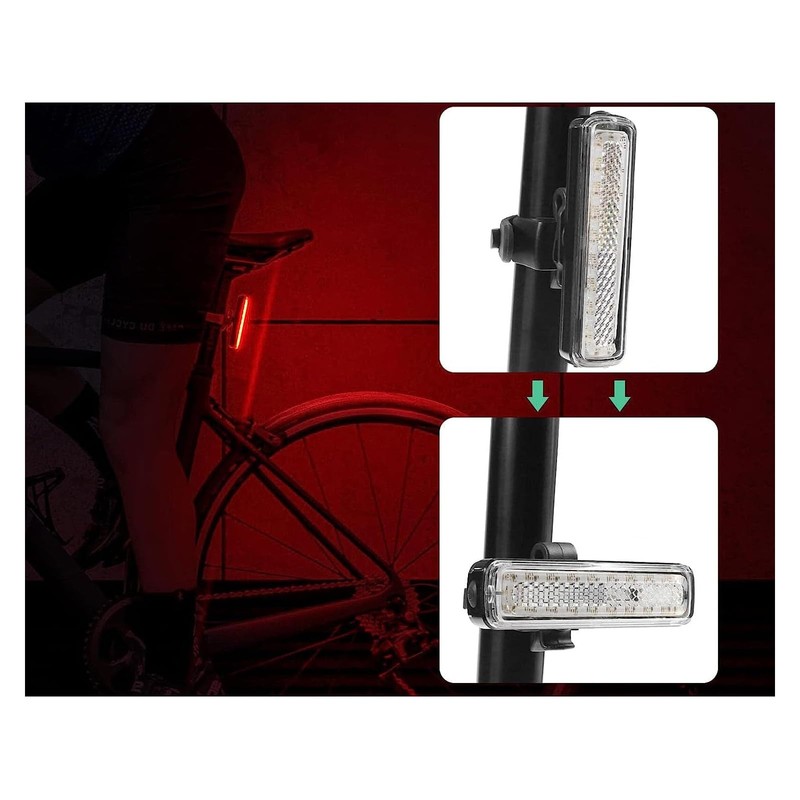 Bicycle Tail Light, Red + Colorful (Rainbow Color), Skateboard Light,