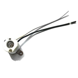 Miniature Screw E10 Base socket, Ceramic E10 Miniature Screw lamp holder with 5 inch pigtail(3Pack)