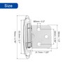 sourcing map Cabinet Kitchen Inset Hinges, 12Pcs 1/2" Overlay Semi-Concealed