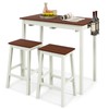 GOFLAME 3-Piece Bar Table Set, Counter Height Pub Table and