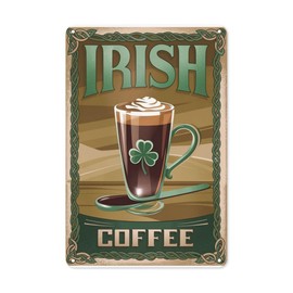 Celtic Pub Tin Sign 8X12IN Vintage Metal Wall Art for Coffee Bar, Irish Pub & St. Patrick's Day Decor