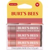 Burt's Bees - Bálsamo labial tintado Dalia roja + hibisco + zinnia, 3 x 0.15 onzas