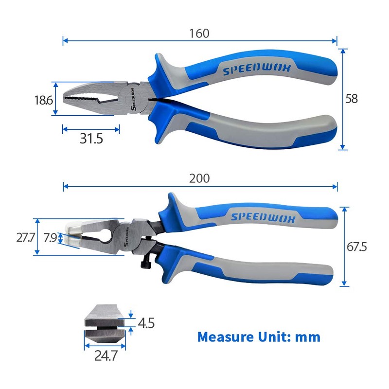 2 Piece Glass Breaker Pliers and Hammer Cutting Pliers Set