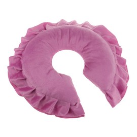 U Shaped Neck Support Cushion Soft Spa Salon Massage Table Cradle Face Pillow Neck Head Cushion Travel Flight Neck Pad - Rose Red