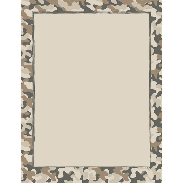 Great Papers! Camo Letterhead, 8.5" x 11", 80 count (2017041)