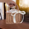 TOVINANNA Wicker Picnic Baskets with Handle, Rattan Wicker Storage Basket
