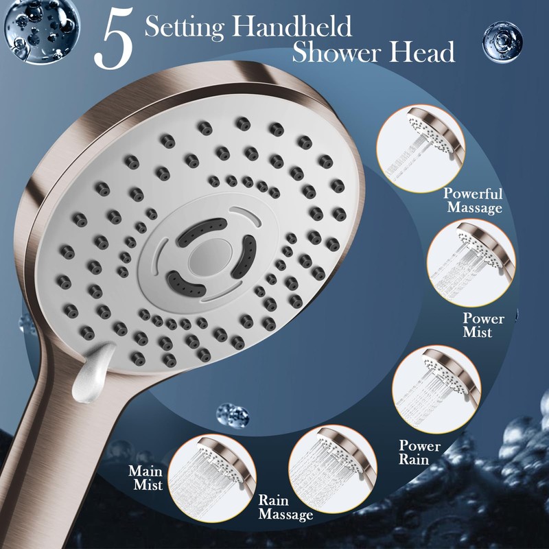 12'' Rain Shower Head Combo, High Pressure Rainfall Shower Head