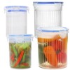Qiuhome Pickle Jar with Strainer, Pickle Container with Strainer Jalapeno