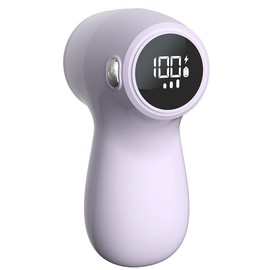 Qgond Rechargeable Fabric Shaver, coldSky Electric Lint Remover, Digital Display, 3-Speed Settings - Perfect for Sweaters (Mornadi Light Purple)