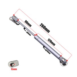 Baxcdyswe 4 x Gas Spring, Gas Spring 100N, Replacement Part Cabinet Door Damper, Gas Spring Tailgate Hydraulic Spring Gas Spring Furniture for Kitchen Furniture, Cabinet, Bookcases, Soft Close Flap