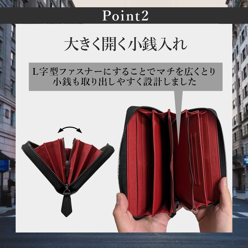 Legare Carbon Leather Long Wallet, Stores Up to 18 Cards,
