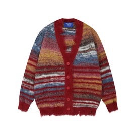 Aelfric Eden Cardigan Sweater Open Front Casual Knit Cardigans Pinstripe Fashion Sweaters Y2k 2025 Outfits Red XS