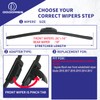 DODOMES 26" + 16" Windshield Wipers with 10" Rear Wiper