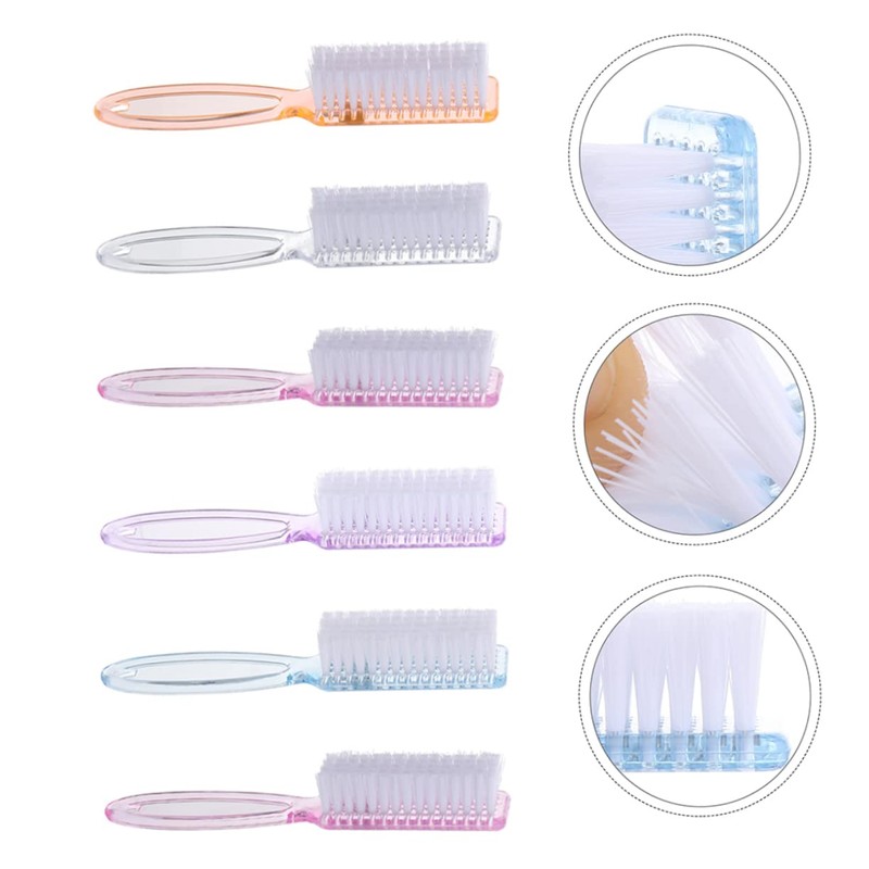 BIUDECO Versatile 6pcs Nail Dust Brush Set Fingernail Brush for