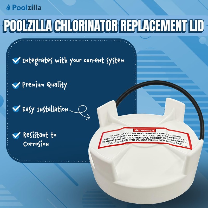 Poolzilla Chlorinator Replacement Lid - Compatible with Pentair R172008W, Rainbow