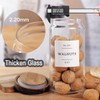 5 Set Glass Pantry Storage Jars with Acacia Airtight Lid