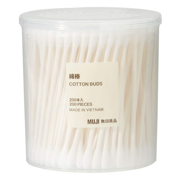 Muji Cotton Buds 200pcs inside White Color