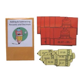 Unbranded Teacher Made Math Learning Resource Center Game Percents & Decimals